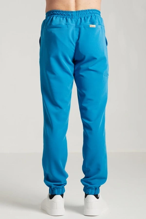 Spodnie medyczne joggery męskie - Sokrates - Sapphire blue