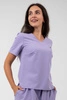 Krótka bluza medyczna damska Florence - Lilac dream - KangooSoft