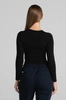 Longsleeve medyczny damski - Classic black - Bamboo collection