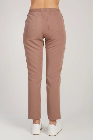 Spodnie medyczne proste damskie - Merit - Mocha