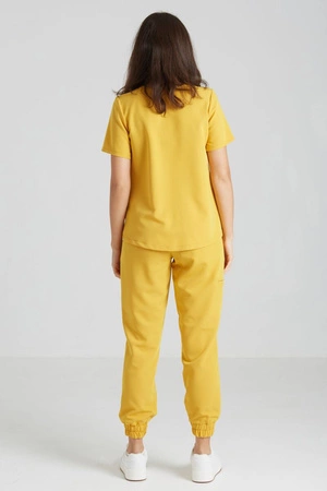 Spodnie medyczne joggery damskie - Merit - Golden hour