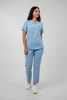 Bluza medyczna damska Virginia - Baby blue - KangooSoft Premium