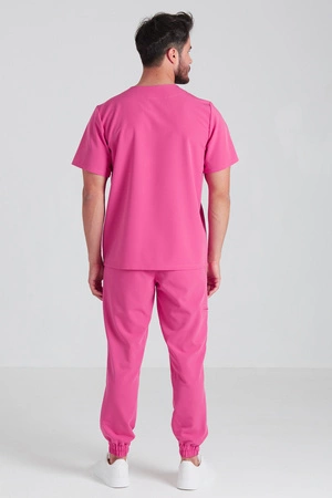 Bluza medyczna męska - Sokrates - Hot pink