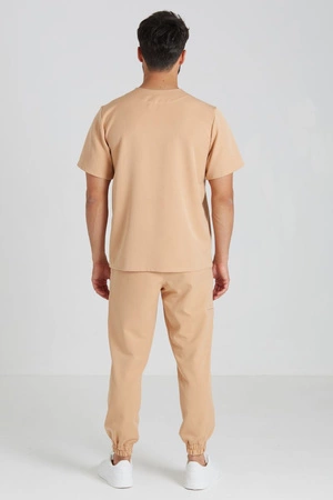 Spodnie medyczne joggery męskie - Sokrates - Baltic sand