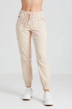 Spodnie medyczne joggery damskie - Merit - Sahara - KangooNature