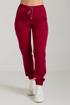 Spodnie medyczne joggery damskie - Merit - Electric currant