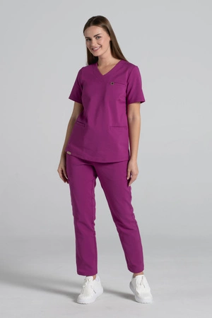 Spodnie medyczne proste damskie - Merit - Purple haze - KangooNature