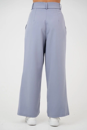 Spodnie medyczne damskie z szeroką nogawką - Lucy - Dove - KangooSoft