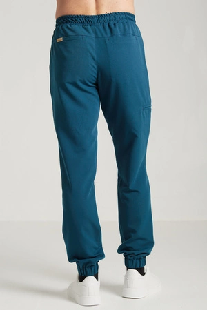 Spodnie medyczne joggery męskie - Sokrates - Ocean blue