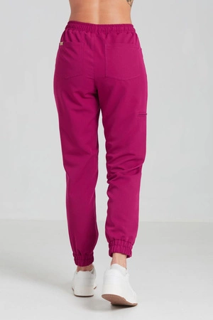Spodnie medyczne joggery damskie - Merit - Jazzberry jam