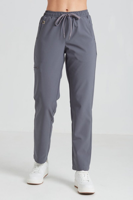 Spodnie medyczne proste damskie - Merit - Shadow grey - KangooNature