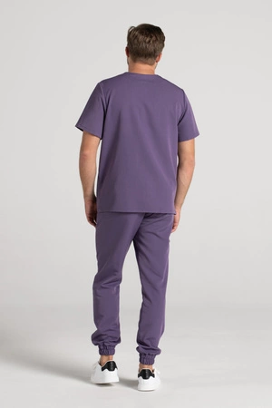 Bluza medyczna męska - Sokrates - Midnight purple - KangooSoft Premium