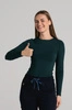 Longsleeve medyczny damski - Deep green - Bamboo collection