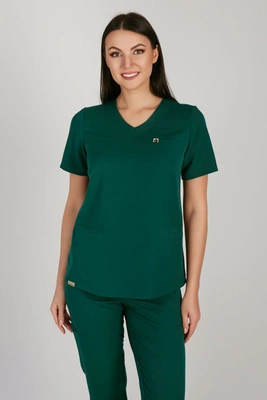 Bluza medyczna damska - Merit - Pine green
