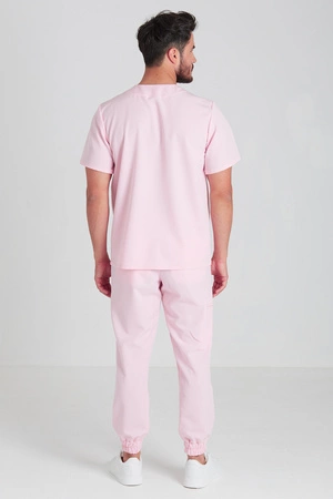 Spodnie medyczne joggery męskie - Sokrates - Bubble gum