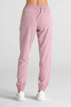 Spodnie medyczne joggery damskie - Merit - Blush pink - KangooSoft Premium