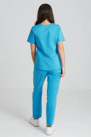 Spodnie medyczne proste damskie - Merit - Azure blue - KangooNature
