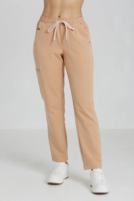 Spodnie medyczne proste damskie - Merit - Baltic sand