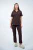 Bluza medyczna damska Virginia - Chocolate chip - KangooSoft Premium
