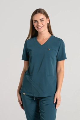 Bluza medyczna damska - Merit - Ocean blue