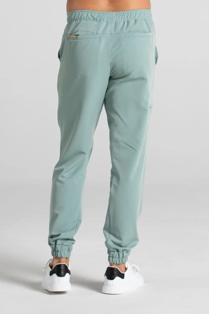 Spodnie medyczne joggery męskie - Sokrates - Wild sage - KangooSoft Premium