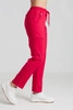 Spodnie medyczne proste damskie - Merit - Bold red - KangooNature