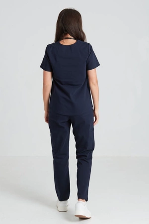 Spodnie medyczne proste damskie - Merit - Cansas navy - KangooNature