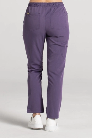 Spodnie medyczne proste damskie - Merit - Midnight purple - KangooSoft Premium