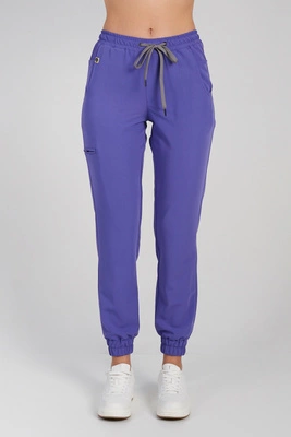 Spodnie medyczne joggery damskie - Merit - Atomic berry