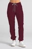 Spodnie medyczne joggery damskie - Merit - Cranberry - KangooSoft Premium