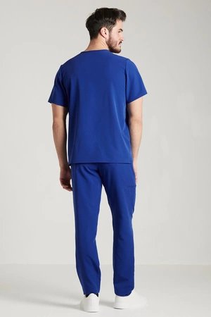 Spodnie medyczne proste męskie - Sokrates - Royal blue