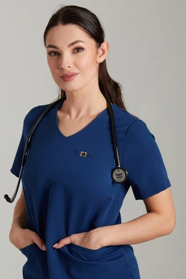 Bluza medyczna damska - Merit - Dark denim