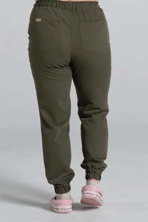 Spodnie medyczne joggery damskie - Merit - Tuscan moss - KangooSoft Premium