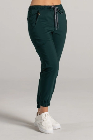 Spodnie medyczne joggery damskie - Merit - Bush green - KangooNature