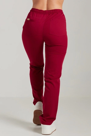 Spodnie medyczne proste damskie - Merit - Electric currant