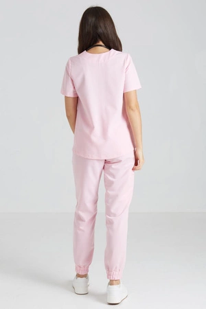 Spodnie medyczne joggery damskie - Merit - Bubble gum