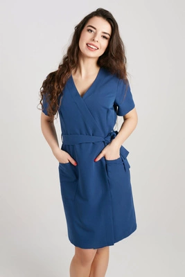 Sukienka medyczna damska - Dark denim