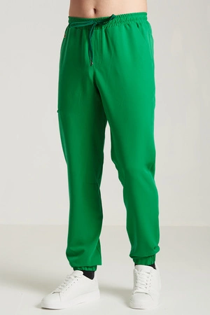 Spodnie medyczne joggery męskie - Sokrates - Emerald green
