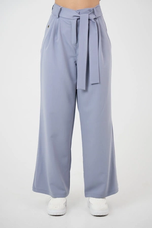 Spodnie medyczne damskie z szeroką nogawką - Lucy - Dove - KangooSoft