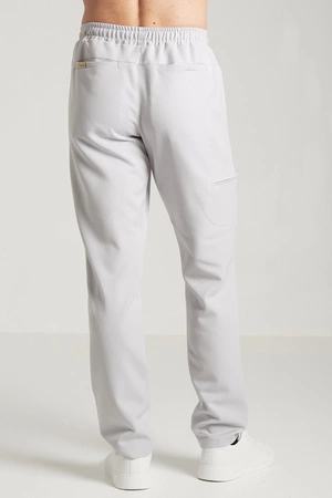Spodnie medyczne proste męskie - Sokrates - Silver grey