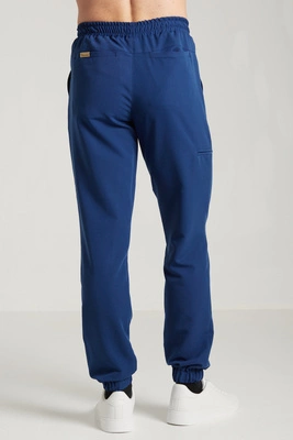 Spodnie medyczne joggery męskie - Sokrates - Dark denim