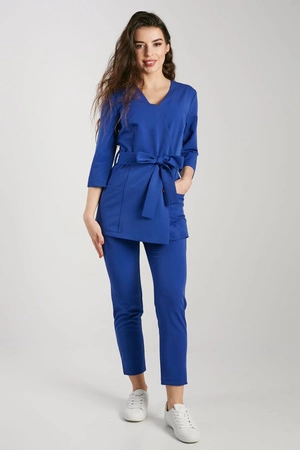 Tunika medyczna damska - rękaw 3/4 - Royal blue