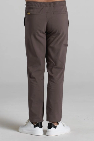 Spodnie medyczne proste męskie - Sokrates - Walnut brown - KangooNature