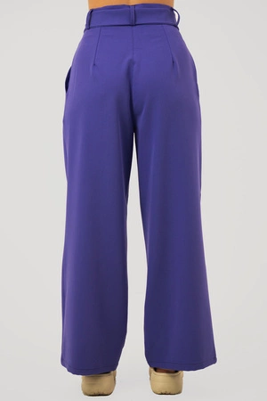 Spodnie medyczne damskie z szeroką nogawką - Lucy - Atomic berry - KangooSoft