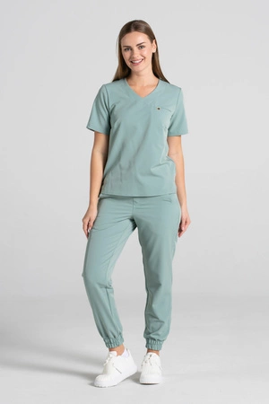 Spodnie medyczne joggery damskie - Merit - Wild sage - KangooSoft Premium
