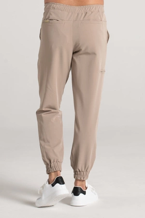 Spodnie medyczne joggery męskie - Sokrates - Perfect beige - KangooSoft Premium