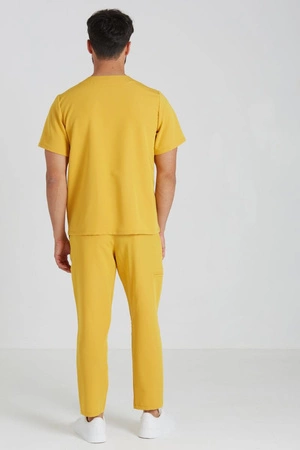 Spodnie medyczne proste męskie - Sokrates - Golden hour