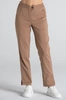 Eleganckie spodnie medyczne damskie z rozcięciem - Esther - Cinnamon - Kangoomed by Emily