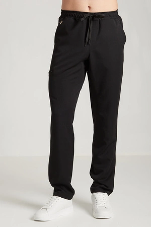 Spodnie medyczne proste męskie - Sokrates - Onyx black