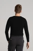 Longsleeve medyczny męski - Classic black - Bamboo collection